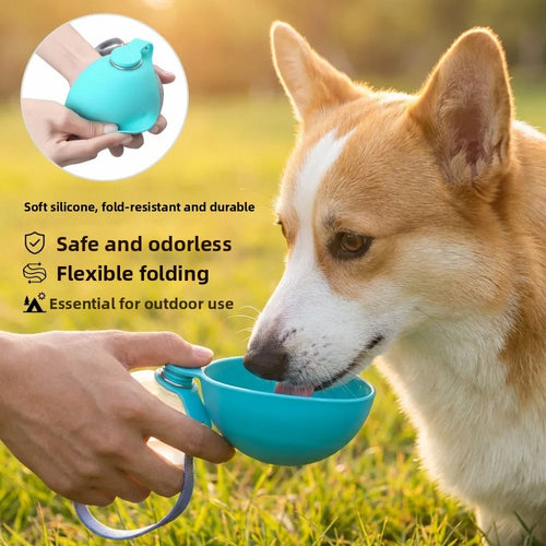 PawSip™-Dog water bottle with removable silicone bowl